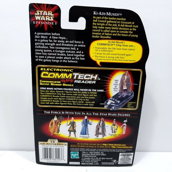 1998 Hasbro Star Wars Episode I Ki-Adi Mundi Action Figure New with Lightsaber - Picture 5 of 5